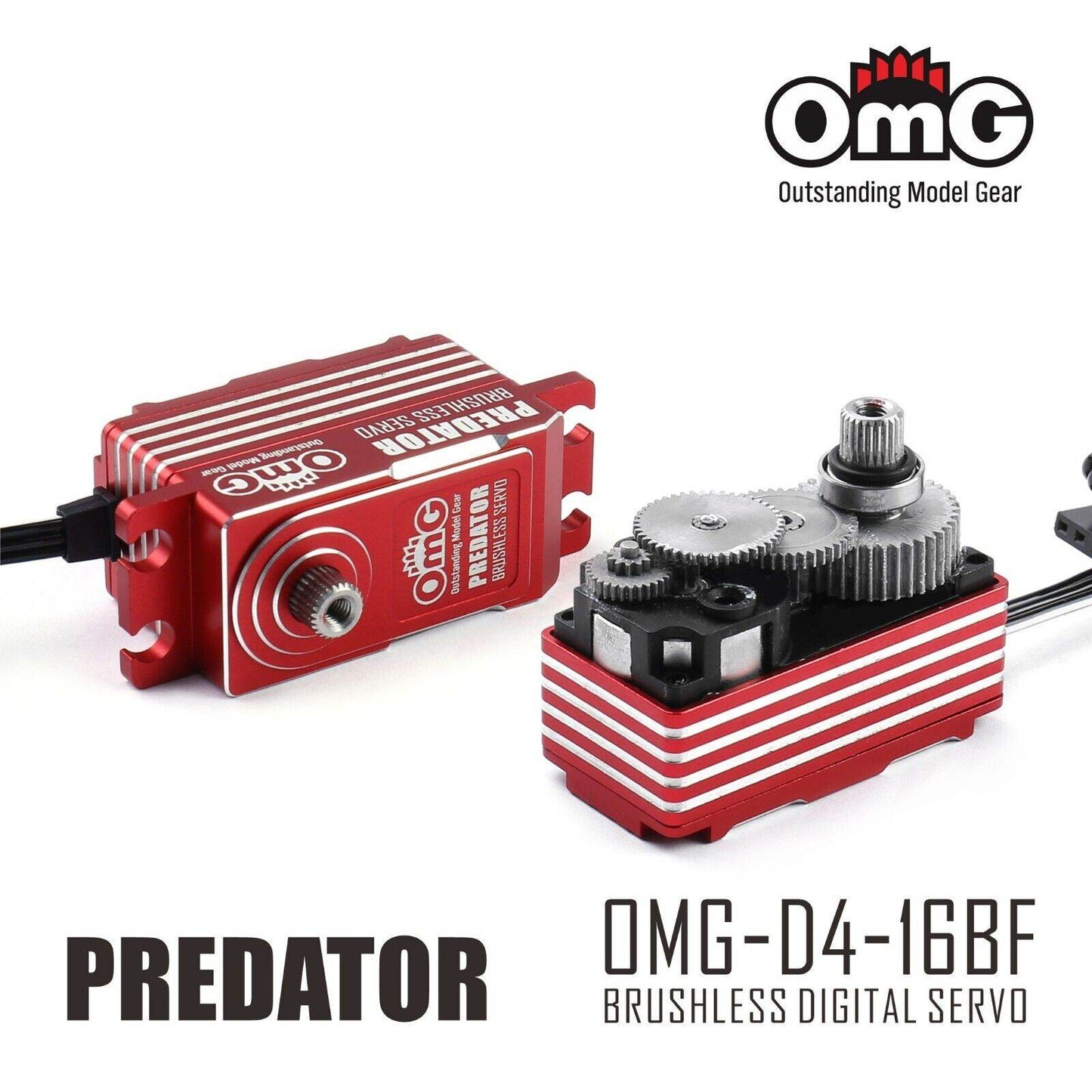 OMG Predator RC Brushless Servo - 17kg Digital Low-Profile 0.06s (25T)