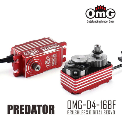 OMG Predator RC Brushless Servo - 17kg Digital Low-Profile 0.06s (25T)