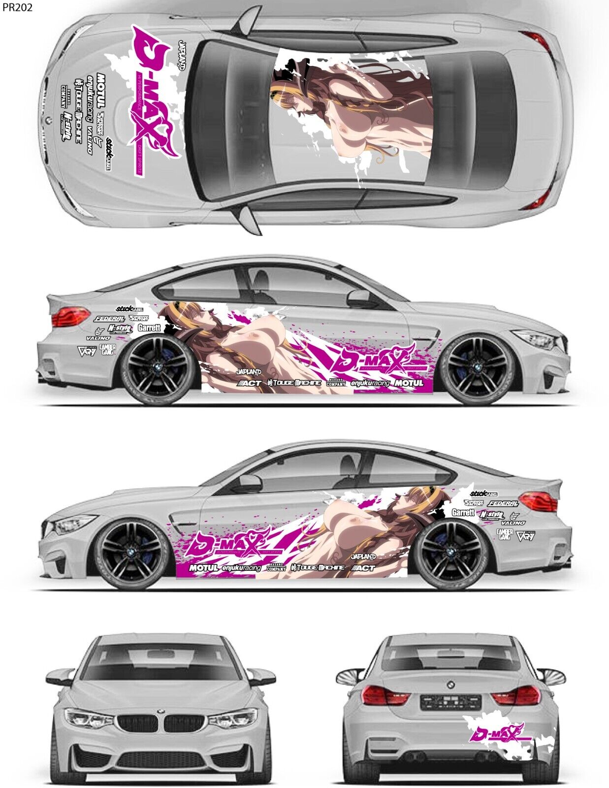 SticklabelRC 1:10 RC Car Body Shell Livery, Decal Sticker Graphics Set - 60+ Designs