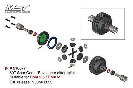 mst rmx metal gear differential set 210677m 1/10 RC