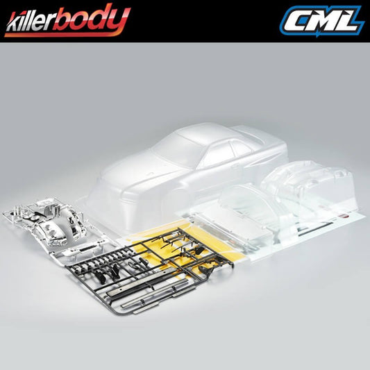 RC Body Shell 1/10 Killerbody Nissan GTR 195mm Clear Unpainted KB486260