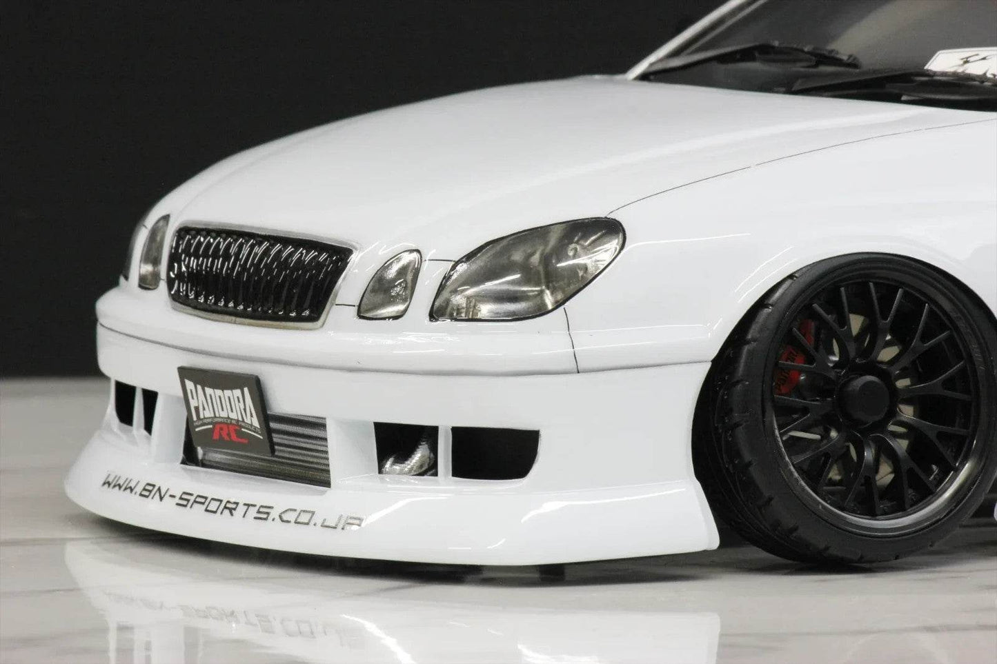 unpainted pandora toyota aristo bn sports rc drift body kit with accessories