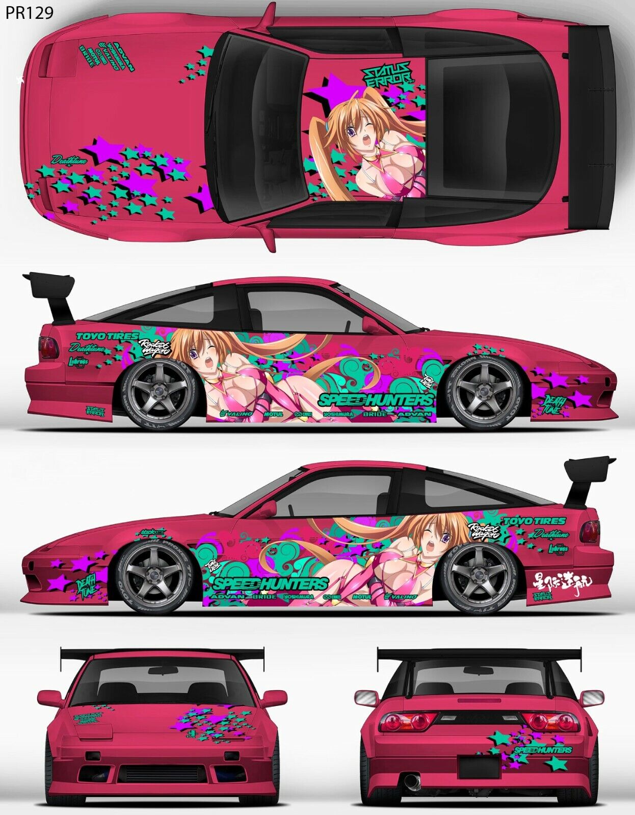 SticklabelRC 1:10 RC Car Body Shell Livery, Decal Sticker Graphics Set - 60+ Designs