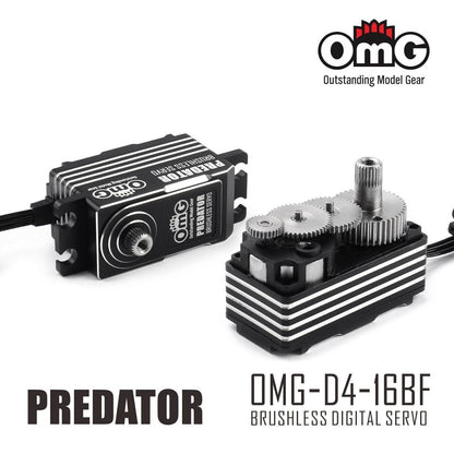 OMG Predator RC Brushless Servo - 17kg Digital Low-Profile 0.06s (25T)
