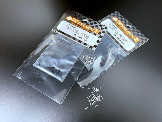Tetsujin Body Fender Screw Set, 50pcs M1.4x3mm in black, TT-7494, for precision RC assembly