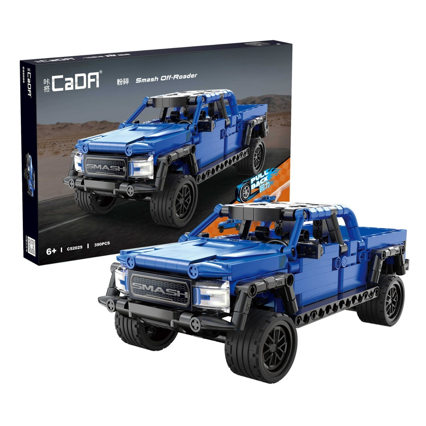 CaDA Pickup Truck Building Kit 1/18 scale pull back model