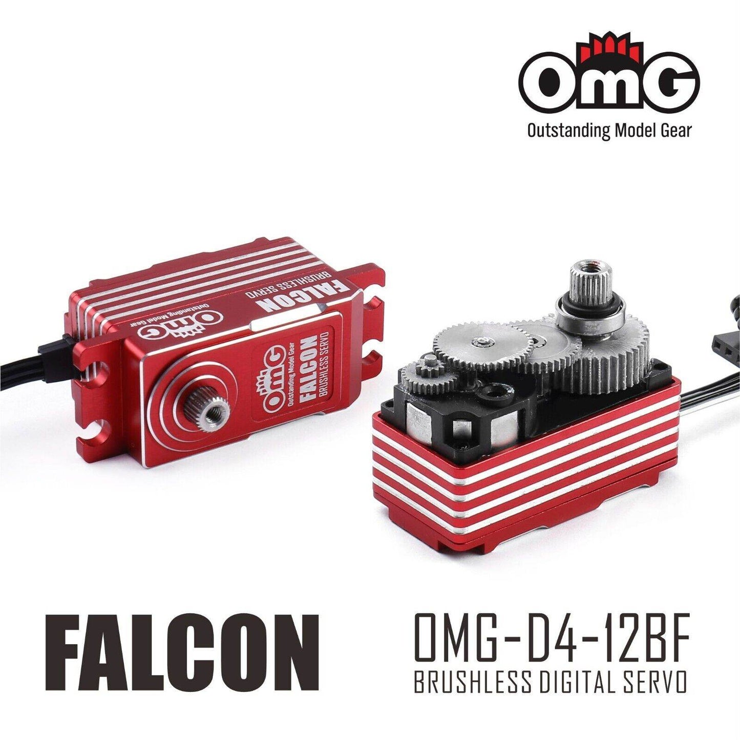 OMG Falcon Brushless Servo, Digital, Low Profile, 0.05sec / 12KG,  25T