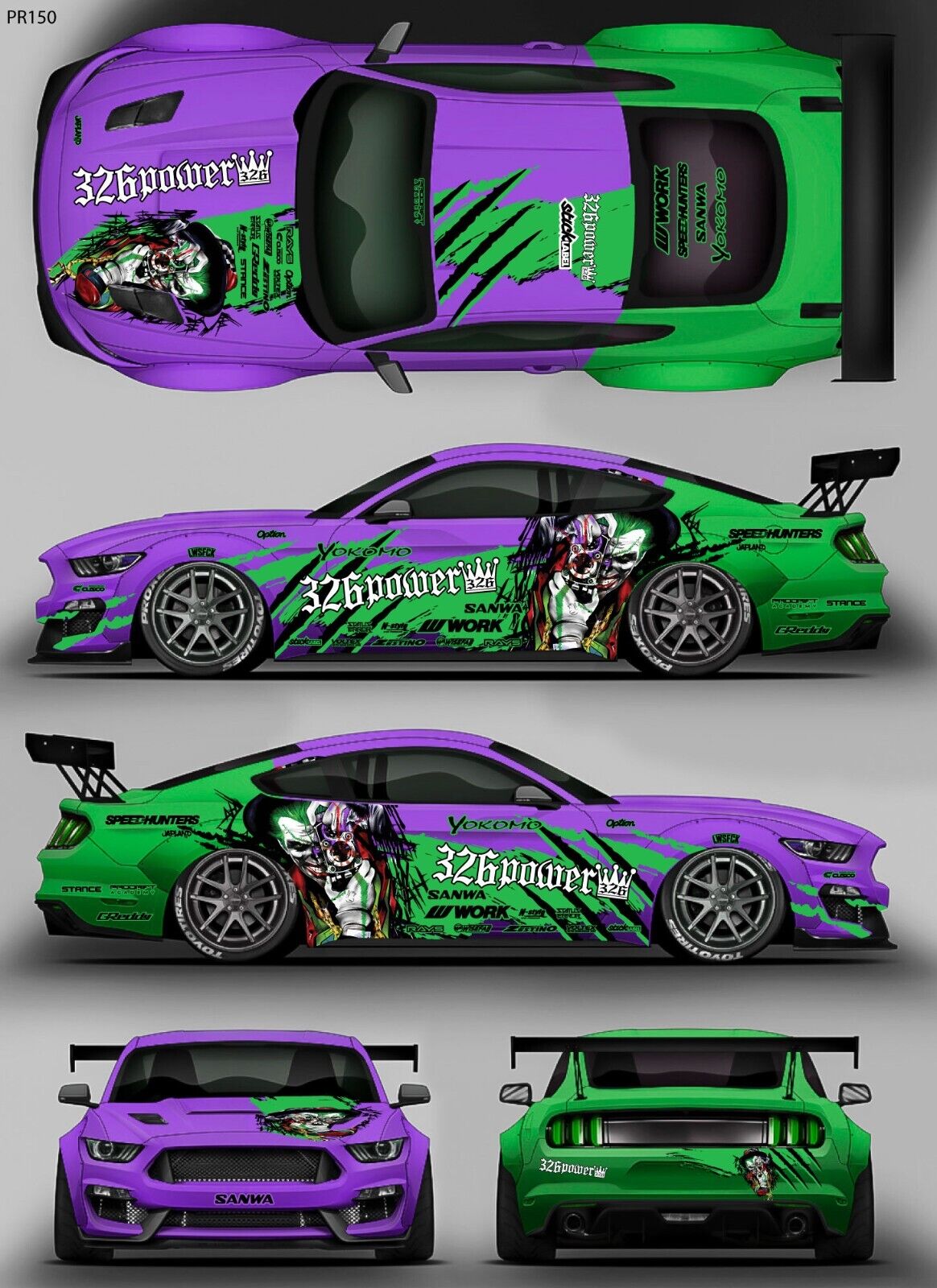 SticklabelRC 1:10 RC Car Body Shell Livery, Decal Sticker Graphics Set - 60+ Designs