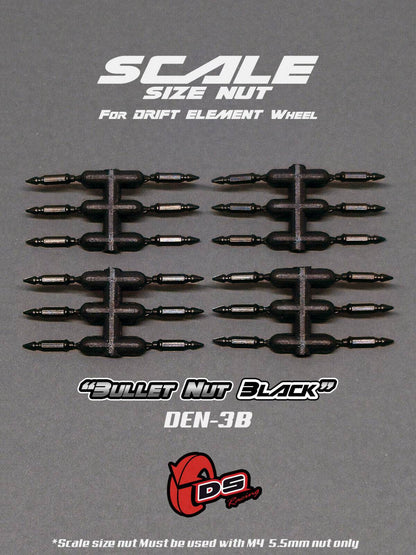 DS Racing scale-look wheel-nut bolt set for 1/10 RC Drift Elements wheels