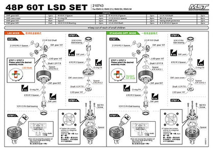MST RMX4S LSD Differential Set Limited Slip Diff - 210743