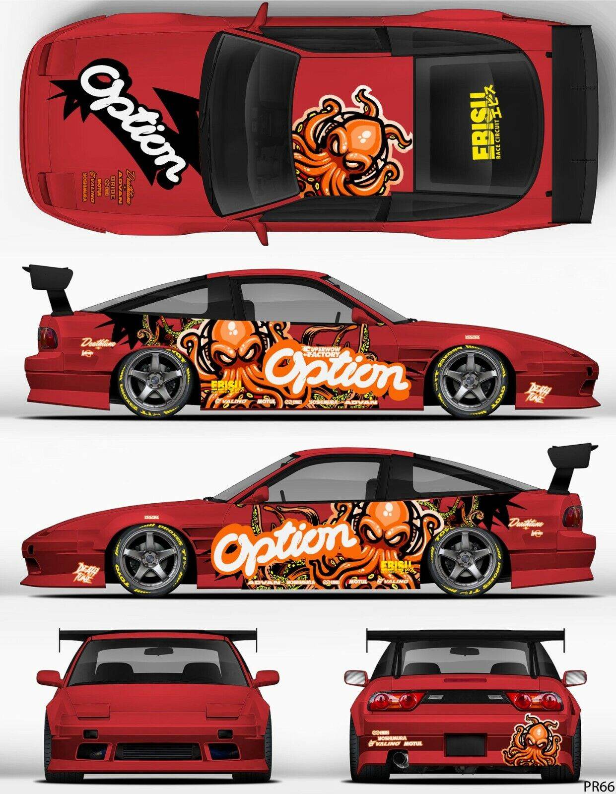 SticklabelRC 1:10 RC Car Body Shell Livery, Decal Sticker Graphics Set - 60+ Designs