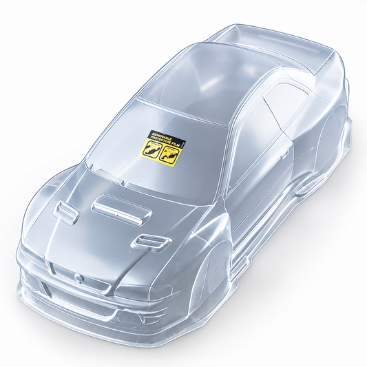 MST 22B rc body shell Subaru Impreza 22B painted example, part 720028