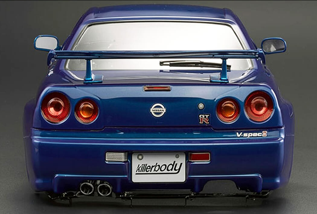 Killerbody Nissan Skyline R34 body shell metallic blue kb48716