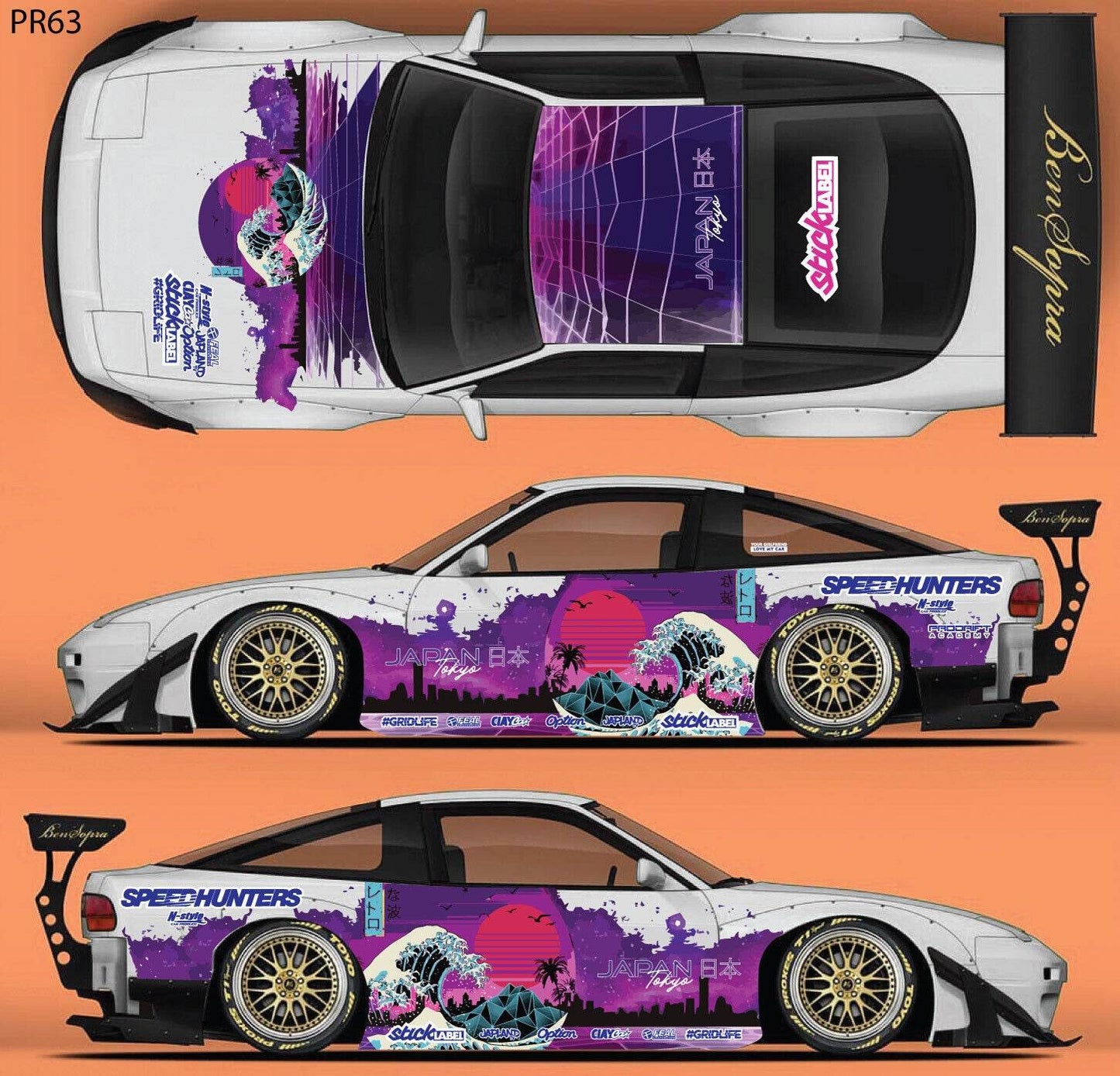 SticklabelRC 1:10 RC Car Body Shell Livery, Decal Sticker Graphics Set - 60+ Designs