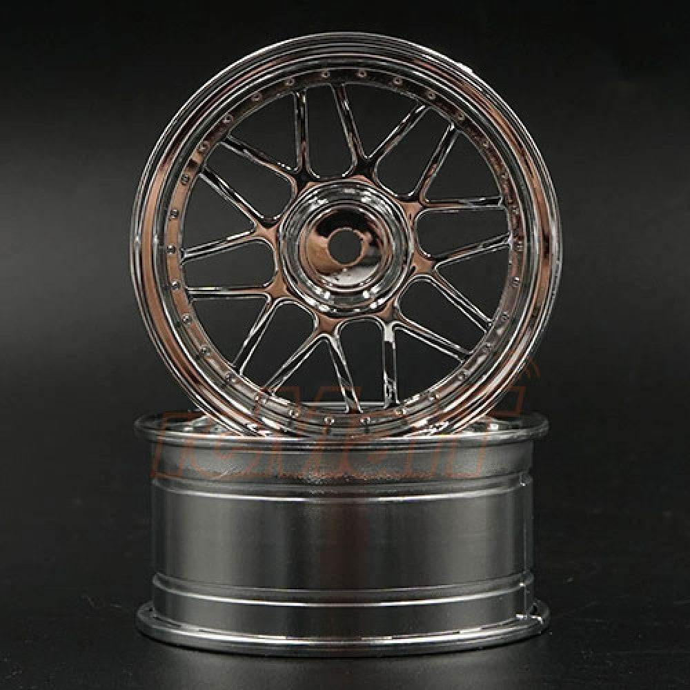 Kawada RC Drift Wheels Chrome 1/10 Deep Dish 4mm - (2pcs)