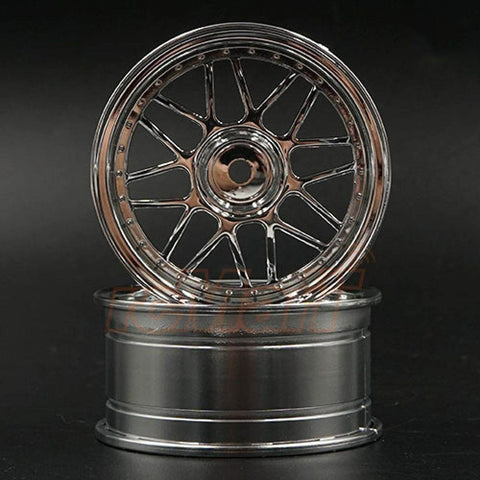 Kawada RC Drift Wheels Chrome 1/10 Deep Dish 4mm - (2pcs)