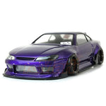 Detailed close-up of the Pandora Nissan Silvia S15 Raijin RC bodyshell, highlighting the intricate design and features PAB-3195
