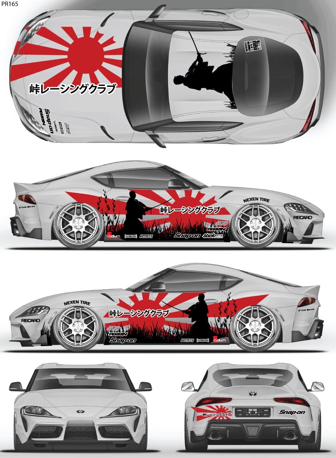 SticklabelRC 1:10 RC Car Body Shell Livery, Decal Sticker Graphics Set - 60+ Designs