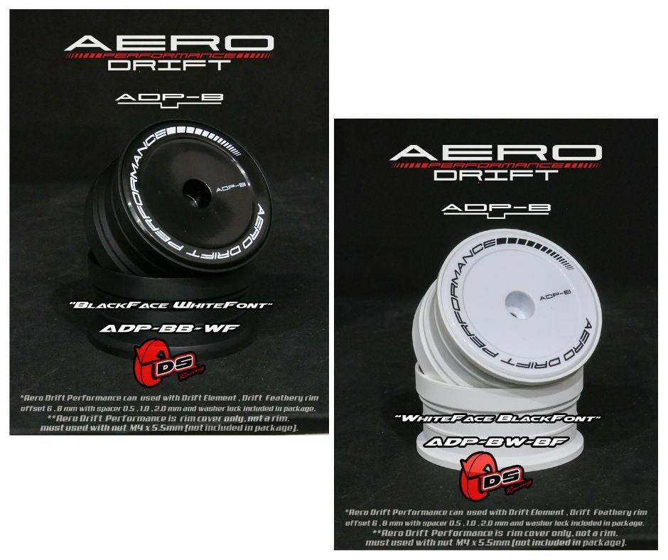 ds racing rc drift wheel inserts flat face 1/10