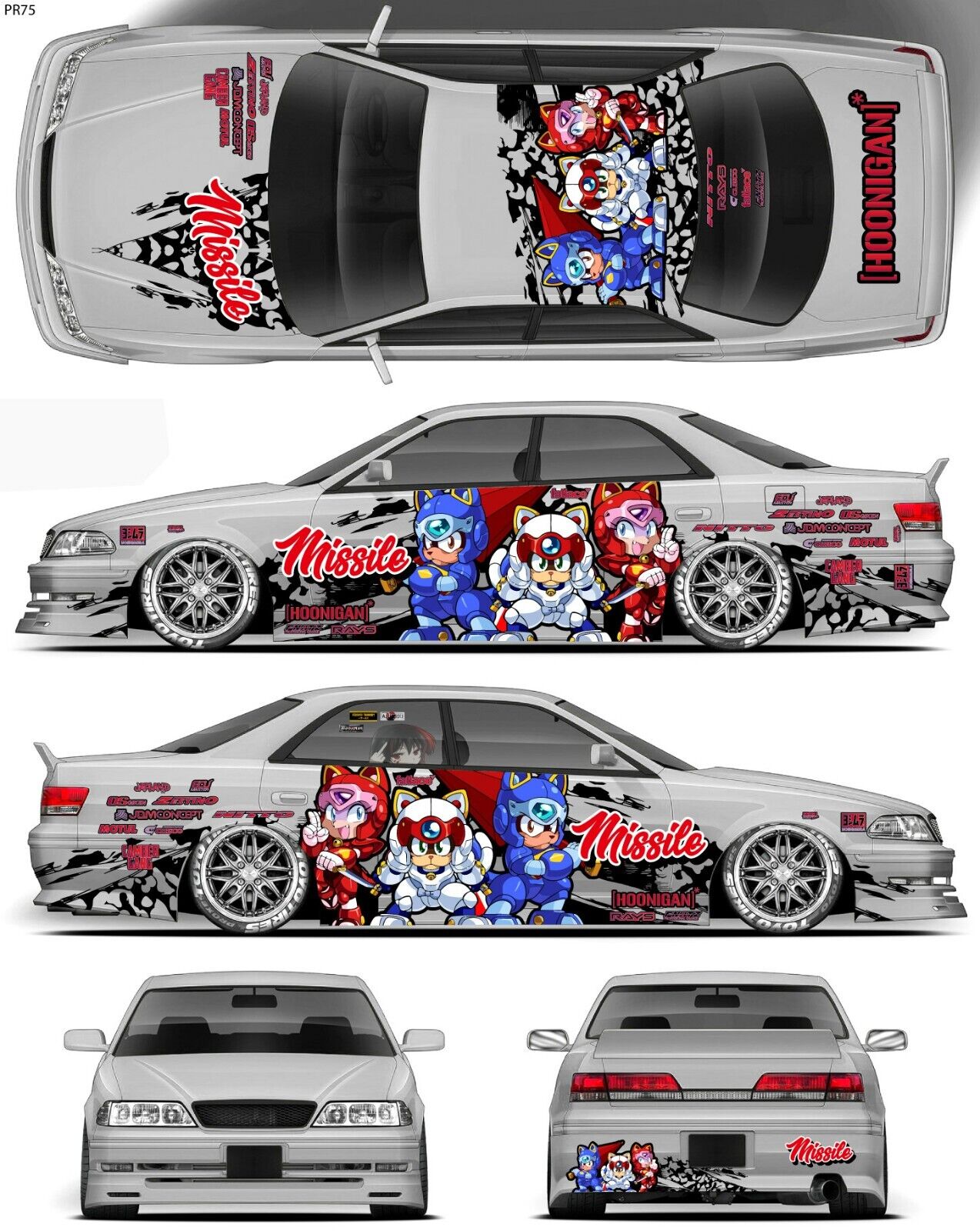 SticklabelRC 1:10 RC Car Body Shell Livery, Decal Sticker Graphics Set - 60+ Designs