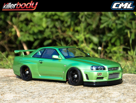 RC Body Shell 1/10 Killerbody Nissan GTR 195mm Clear Unpainted KB486261