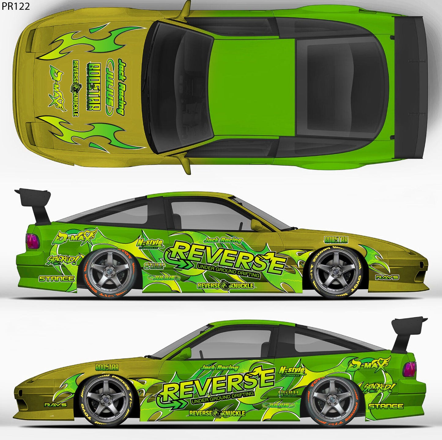 SticklabelRC 1:10 RC Car Body Shell Livery, Decal Sticker Graphics Set - 60+ Designs