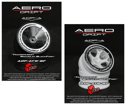 DS Racing Aero RC Drift Wheel Insert - Transparent 1/10 Scale