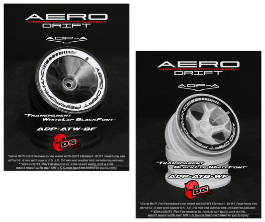DS Racing Aero RC Drift Wheel Insert - Transparent 1/10 Scale