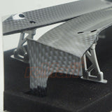 1/10 RC Drift Car Spoiler Deck & Spoiler Mounts, Carbon Style - Yokomo - Tamiya