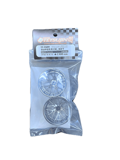 Packaging of Tetsujin Super Rim 'Lycoris' RC Wheels, 2pcs set, adjustable offset