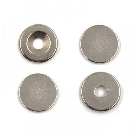Close-up view of Yeah Racing 18mm Magnet Set, designed for secure RC body shell mounting, YA-0654