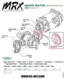 Close-up of MST MRX-S 50T Spur Transmission Gear #210682 for smooth and reliable RC performance