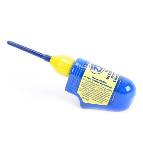 Close-up of ZX1 Microlube High Speed Bearing Oil bottle, designed for optimal RC car performance