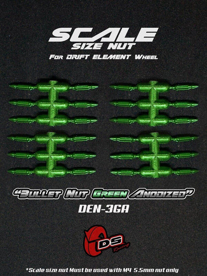 DS Racing scale-look wheel-nut bolt set for 1/10 RC Drift Elements wheels