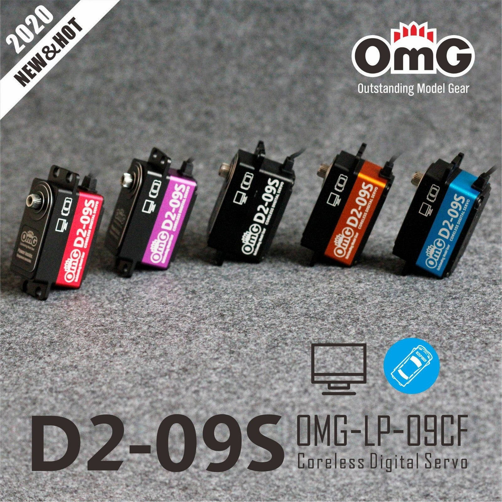 OMG D2-09S Digital Servo with stainless steel gears