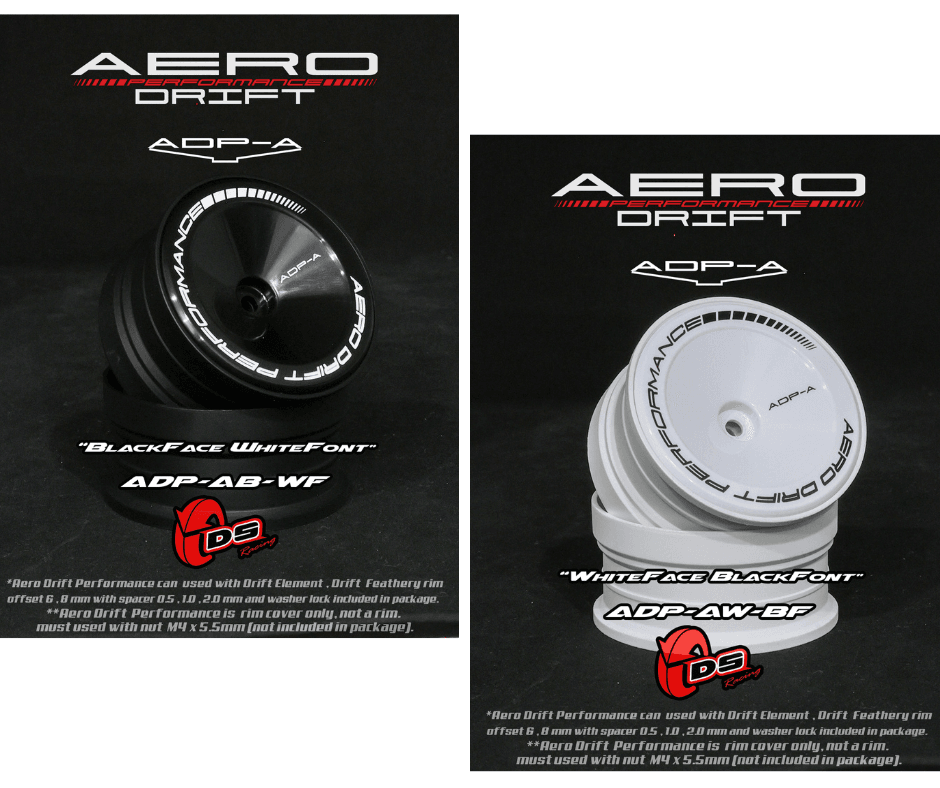 ds racing rc drift wheel inserts sloped face 1/10