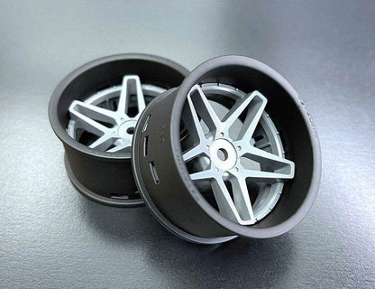 Tetsujin 1/10 Southern Cross Style Wheel Set with adjustable offsets (6mm, 9mm, 12mm) for RC drift cars - TT-8207