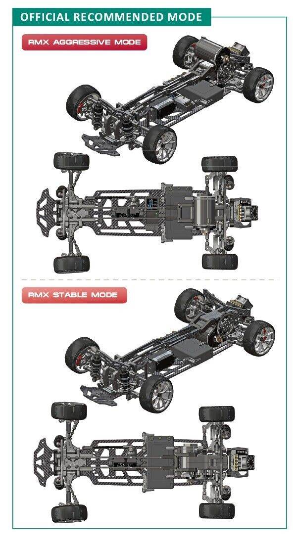 MST RMX 2.5 Carbon Chassis Deck Set 210676 - Lightweight