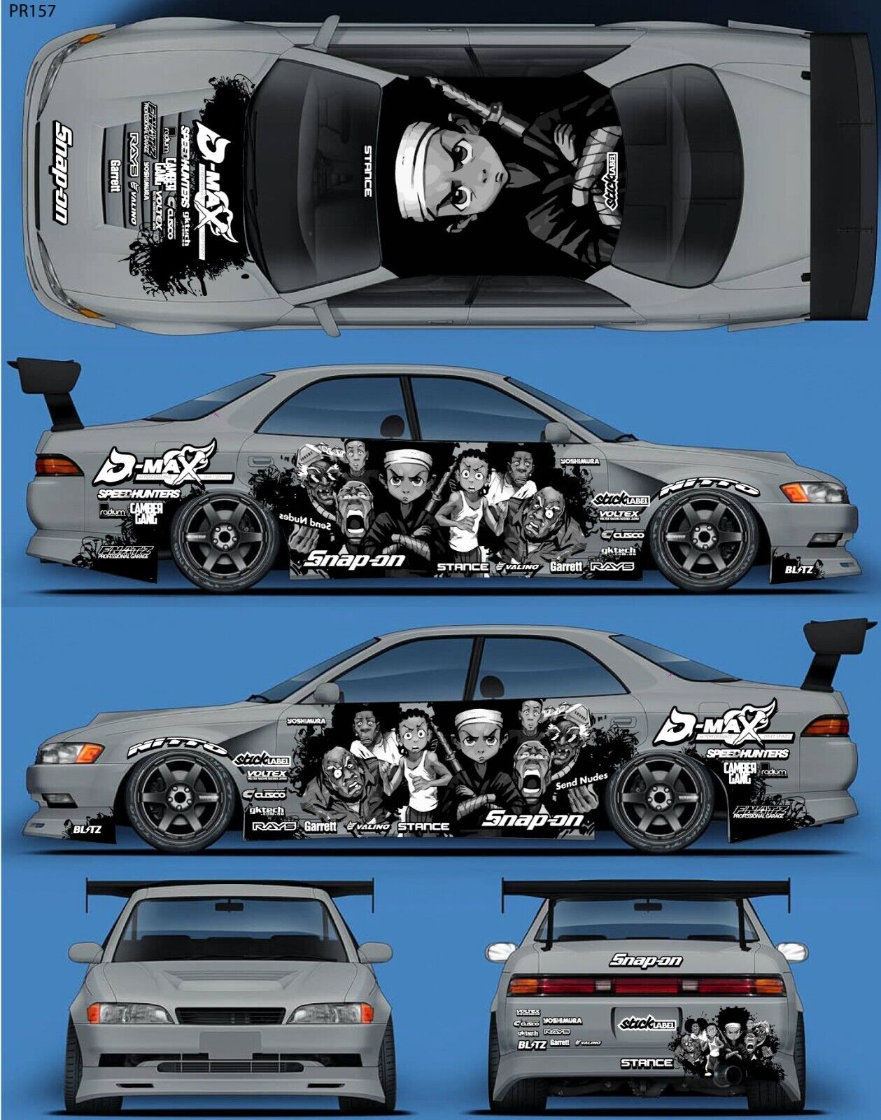 SticklabelRC 1:10 RC Car Body Shell Livery, Decal Sticker Graphics Set - 60+ Designs