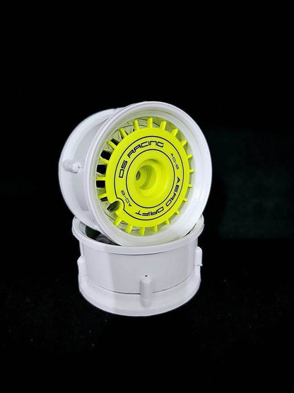 ds racing aero drift wheel inserts green pair for drift elements wheels