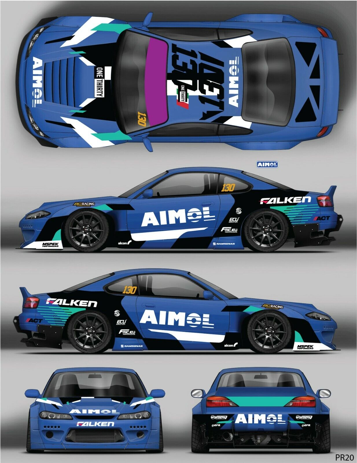 SticklabelRC 1:10 RC Car Body Shell Livery, Decal Sticker Graphics Set - 60+ Designs