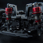 Close-up view of MST FRX Aluminium Front Damper Shock Tower in Black, 210709