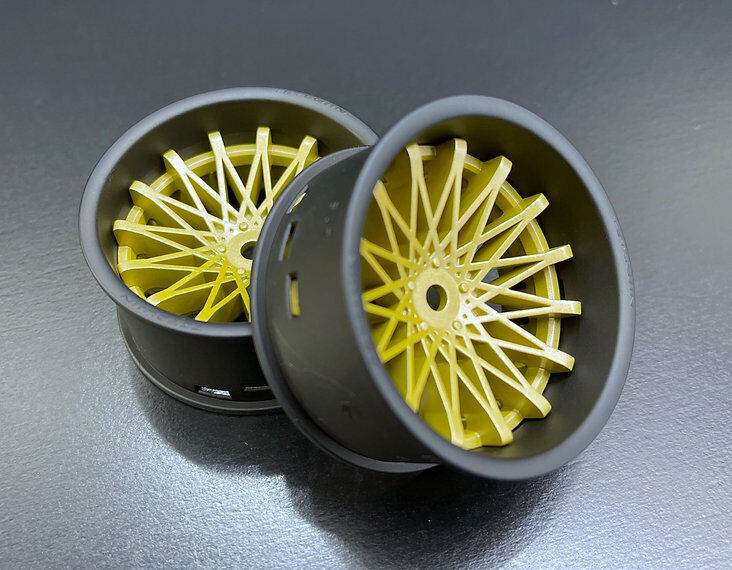 Tetsujin Dahila style RC wheels 1/10 adjustable offset