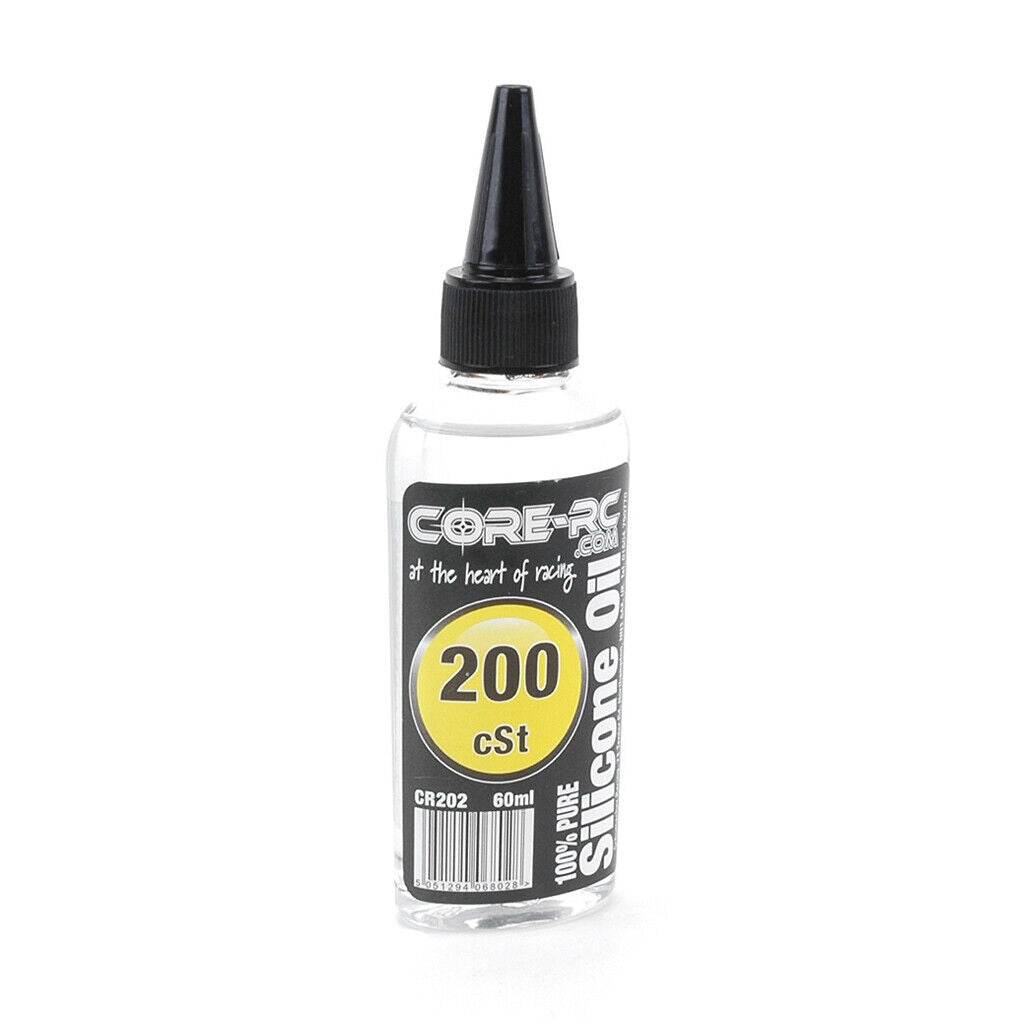 Bottle of Core RC Shock Silicone Oil for RC Car Dampers, available in multiple thicknesses 200 cst