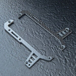 Close-up of MST FRX 2.5mm Carbon Front Bulkhead Deck Set, #210714