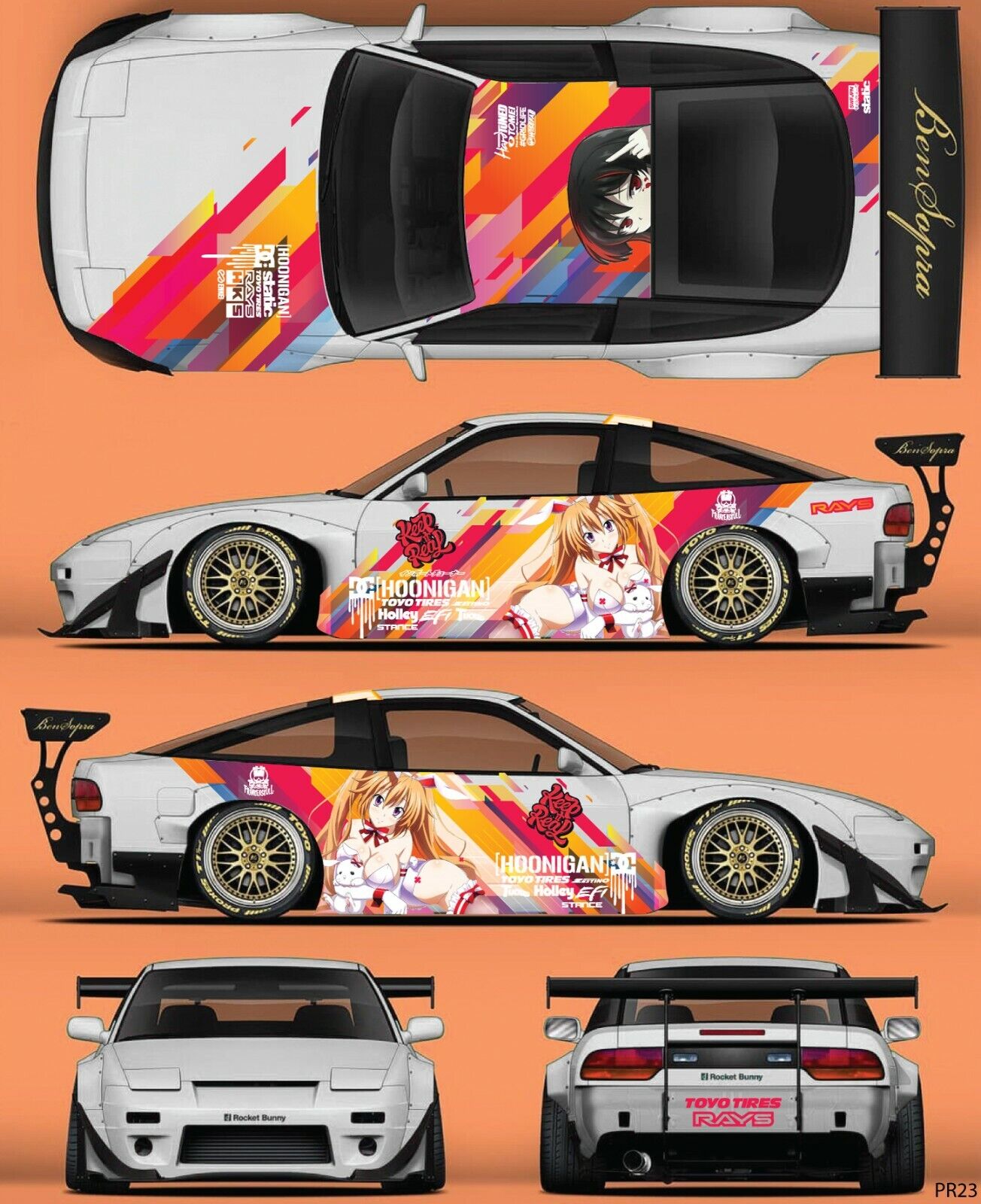 SticklabelRC 1:10 RC Car Body Shell Livery, Decal Sticker Graphics Set - 60+ Designs