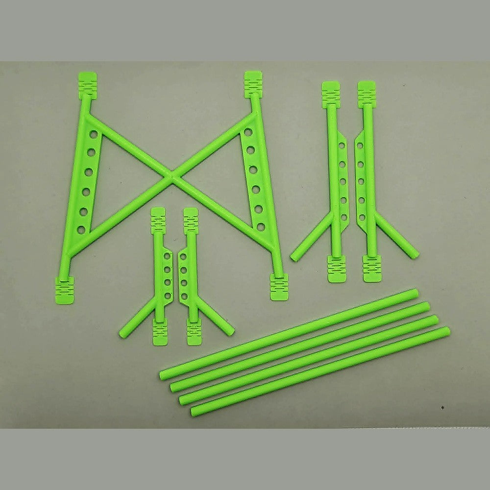 RC Body Shell Roll Cage 1/10 Scale - Flu Green