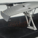 1/10 RC Drift Car Spoiler Deck & Spoiler Mounts, Carbon Style