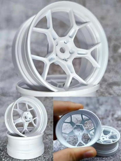 DS Racing Feathery 8mm Drift Wheels - black, lightweight (2pcs)