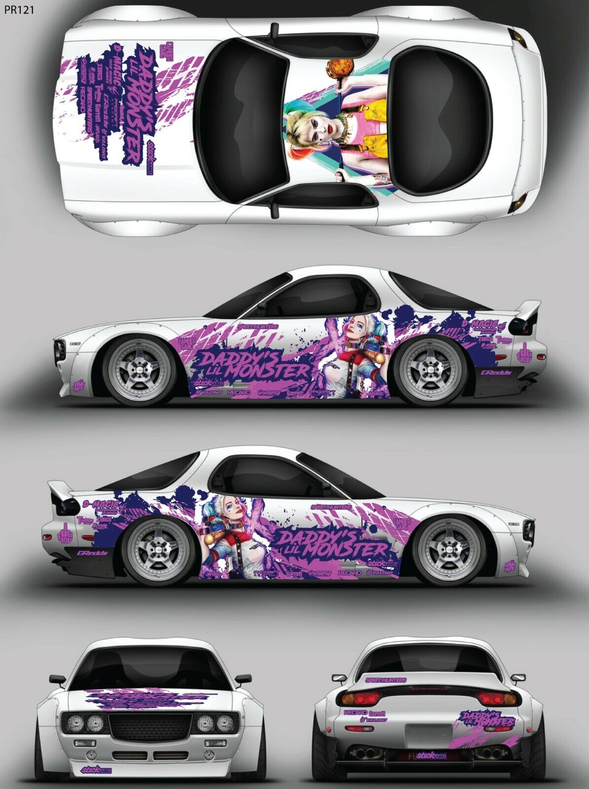 SticklabelRC 1:10 RC Car Body Shell Livery, Decal Sticker Graphics Set - 60+ Designs